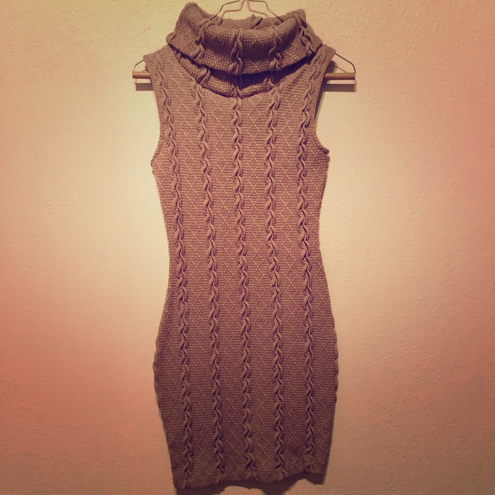 Turtleneck sweater dress